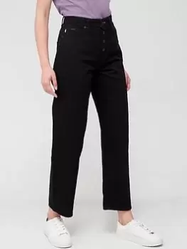 Image of BOSS Modern Barrel Leg Jean - Black, Size 28, Inside Leg 32, Women