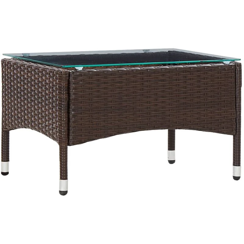 Image of VIDAXL Coffee Table Brown 60x40x36cm Poly Rattan Vidaxl 8719883836065