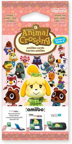 image of Animal Crossing Happy Home Designer Amiibo Cards Pack Series 4 Nintendo Wii U Game