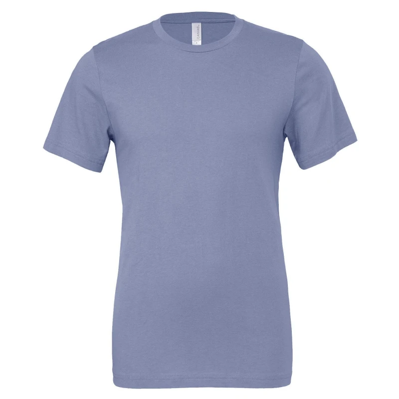 Image of Bella + Canvas Mens Jersey Crew Neck T-Shirt in Blue Size: XS Blue Male XS