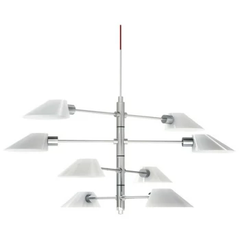 image of Linea Verdace Lighting - Linea Verdace Soeur Multi Arm Pendant Ceiling Light Shiny White