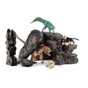 Image of Schleich - Dinosaurs Dino Set with Cave