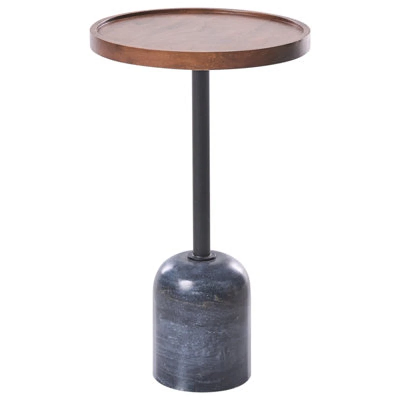 Image of Beliani Rustic Side Table Rainy Metal Black