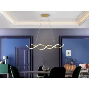 Image of Schuller Dido Bar Pendant Ceiling Light Shiny Gold 3000K