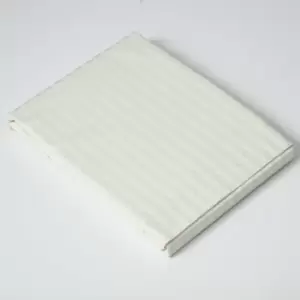 Image of Belledorm 540 Thread Count Satin Stripe Flat Sheet (Single) (Ivory)