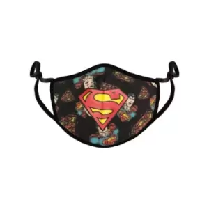 image of Superman Face Mask Comic Logo