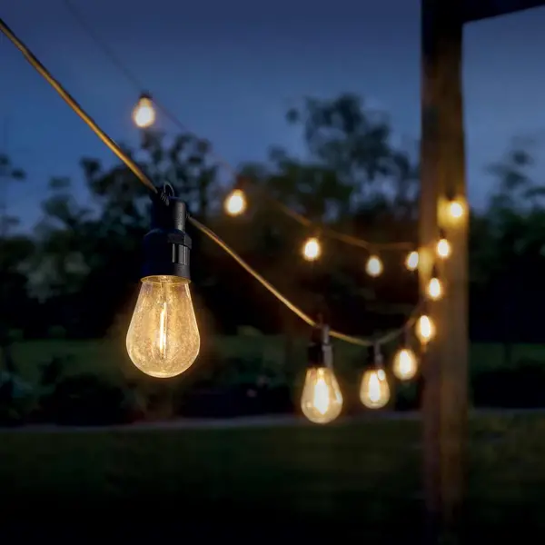 Image of Eureka Lighting LED Vintage Festoon Festoon Light (Set of 20 Lights) Warm White