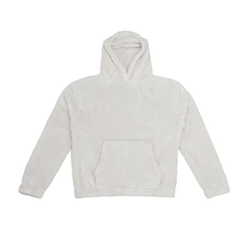 Image of Brand Lab Mens Fluffy Fleece Hoodie in Natural Size: Small Natural Male S