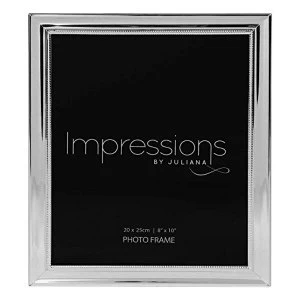 Image of 8" x 10" - IMPRESSIONS? Silver Plated Frame with Beaded Edge