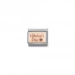 Image of Nomination Composable Classic Rose Gold Zirconia Valentines Day Link 430316/02