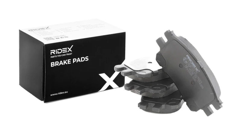 Image of RIDEX 402B0976 Brake pad set Front Axle, excl. wear warning contact Brake Pad Set,disc brake (402)