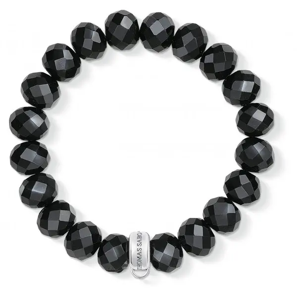 Image of Thomas Sabo Charm Club Black Charm Bracelet X0035-023-11 Size 14.5 cm
