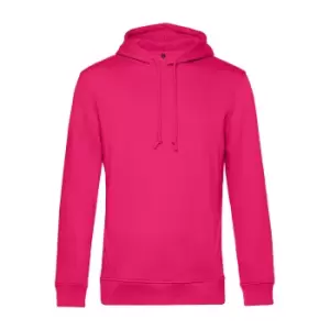 Image of B&C Mens Organic Hooded Sweater (3XL) (Magenta Pink)