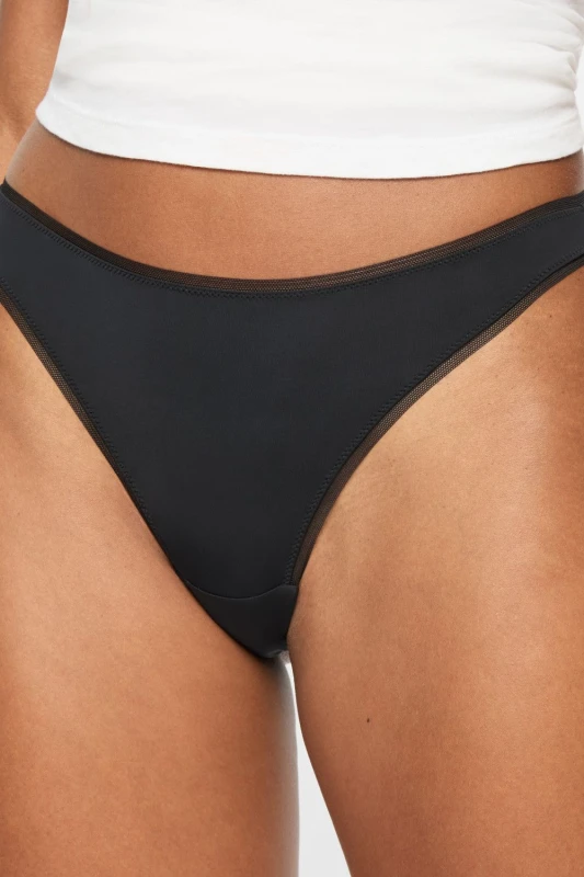 Image of KBX Womens 3 Pack Micro Thong in Black Size: 10 Black Female 10