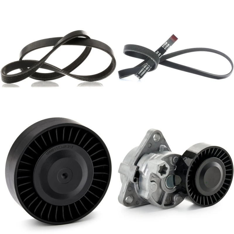 Image of RIDEX 542R0693 V-ribbed belt set Check alternator freewheel clutch & replace if necessary V-Ribbed Belt Set (542)