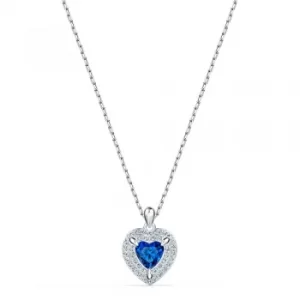 image of Swarovski One Blue Crystal Heart Pendant 5511541