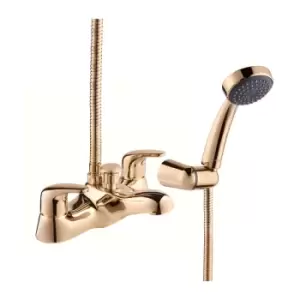 image of Deva - Adore Deck Mounted Bath Shower Mixer Gold