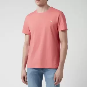 Image of Polo Ralph Lauren Mens Custom Slim Fit Jersey T-Shirt - Amalfi Red - M