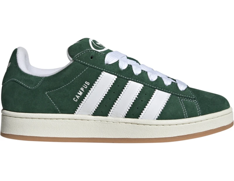 Image of Adidas Campus 00s Trainers Dark Green Off White, 10