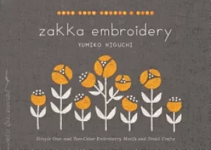 Image of zakka embroidery simple one and two color embroidery motifs and small craf