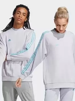Image of adidas Tiro Crewneck Sweatshirt (gender Neutral), Silver, Size 3XL, Men