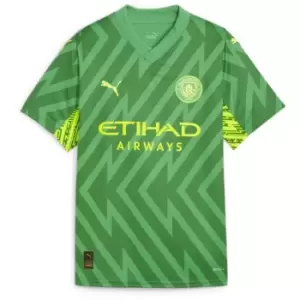 image of Puma Manchester City Goalkeeper Shirt 2023 2024 Juniors - Green