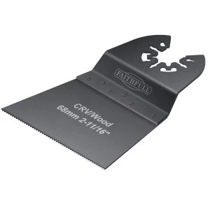 Image of Faithfull Multi-Functional Tool CrV Flush Cut Wood Blade Side Set 68mm