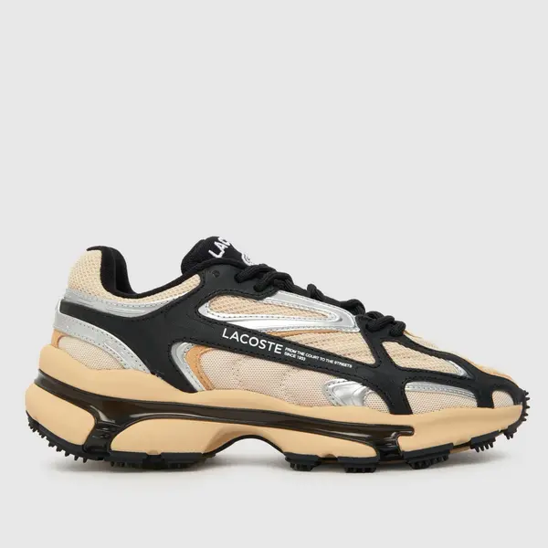 Image of Lacoste l003 2k24 trainers in beige multi Beige/Black UK 8