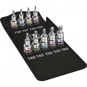 Image of Wera 8767C HF Zyklop 9 Piece 1/2" Drive Torx Bit Socket Set 1/2"
