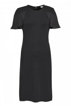 Image of Great Plains Joelle Jersey Frill Detail Dress Black
