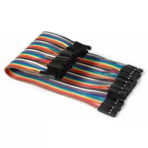 Image of Whadda WPA429 40 Pins 15cm Female To Female Jumper Wire (Flat Cable)