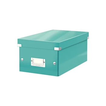 Image of WOW Click & Store DVD Storage Box. With label holder. Ice Blue.
