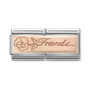 Image of Nomination Classic Rose Gold Friends Flower Charm