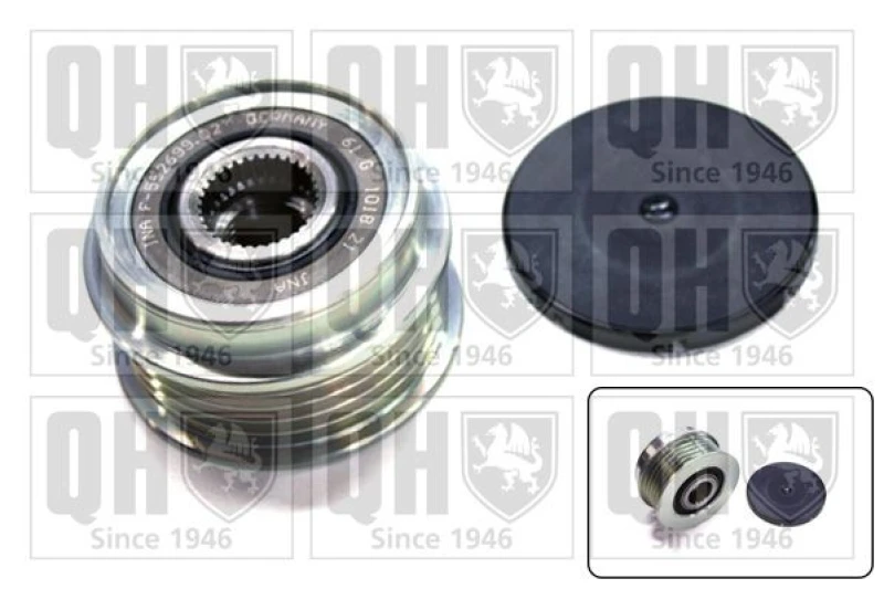 Image of QUINTON HAZELL Alternator clutch pulley QUINTON HAZELL QTR100