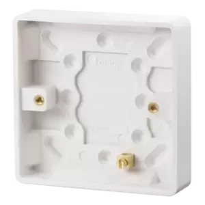 Image of Click Scolmore Mode 1 Gang 16mm Pattress Box Polar White - CMA080