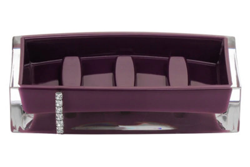 Image of Premier Housewares Acrylic Crystal Acrylic And Crystal Soap Dish Purple