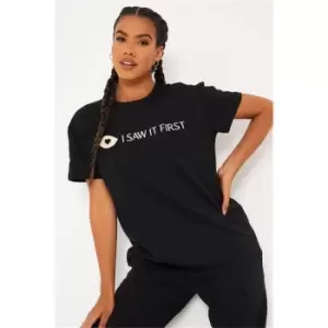 Image of I Saw It First Black I Saw It First Central Logo T-Shirt - Black
