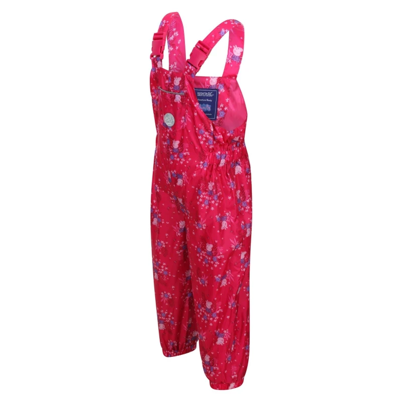 Image of Regatta Muddy Puddle Dungaree - Pink Pink C60-C72