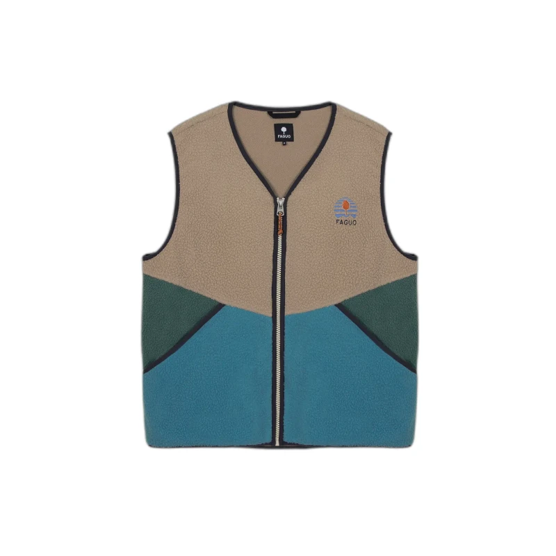 Image of Faguo Fleece gilet Faguo Teillay Beige Unisex S