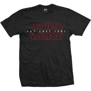 image of Star Wars - Episode VIII The Last Jedi Logo Unisex Large T-Shirt - Black