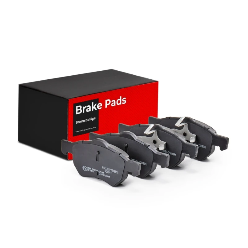 Image of STARK SKBP-0010203 Brake pad set Front Axle, with piston clip Low-Metallic Brake Pad Set,disc brake (402)