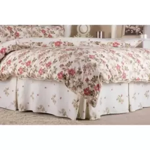Image of Belledorm Wild Rose Fitted Valance (Single) (Ivory)