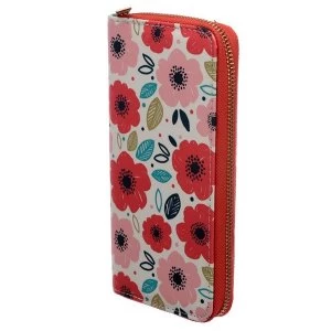 image of Poppy Fields Zip Around Large Wallet Purse