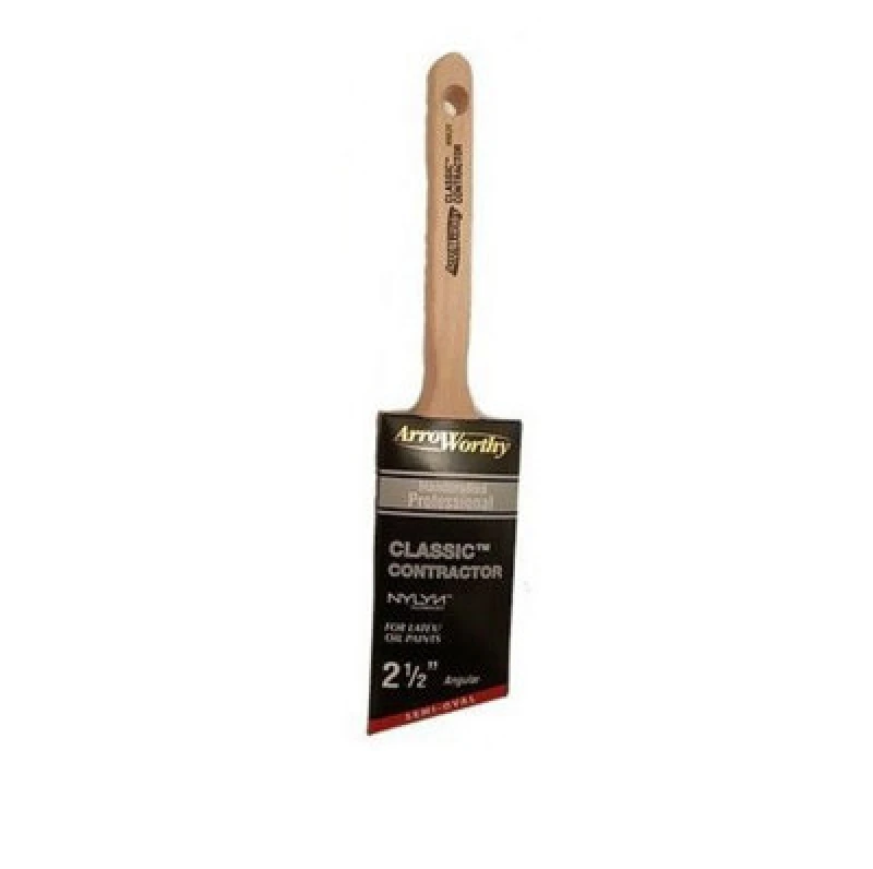 Image of Arroworthy Classic Long Handle Semi Oval Angled Brush - 2.5 Inch
