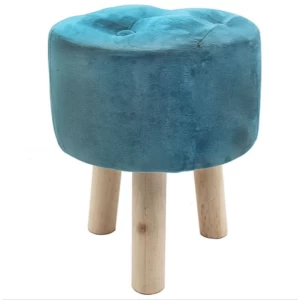 Teal Velvet Stool By Lesser & Pavey