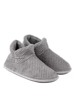 image of TOTES Popcorn Bootie Slipper - Grey, Size 4, Women