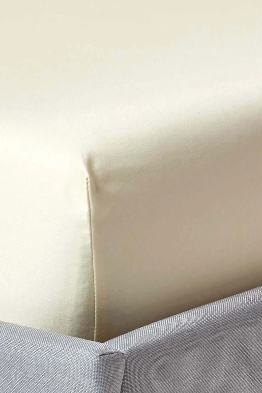 Image of Homescapes Cream Egyptian Cotton Fitted Sheet 1000 Tc, King