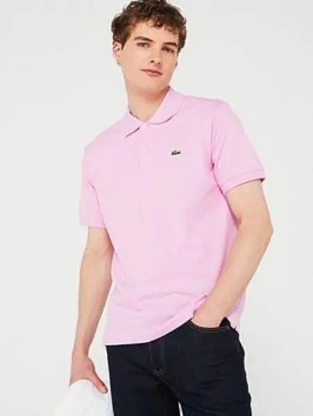 Image of Lacoste Pink Original L.12.12 Petit Pique Cotton Polo Shirt Pink Male 2XL 210467UK