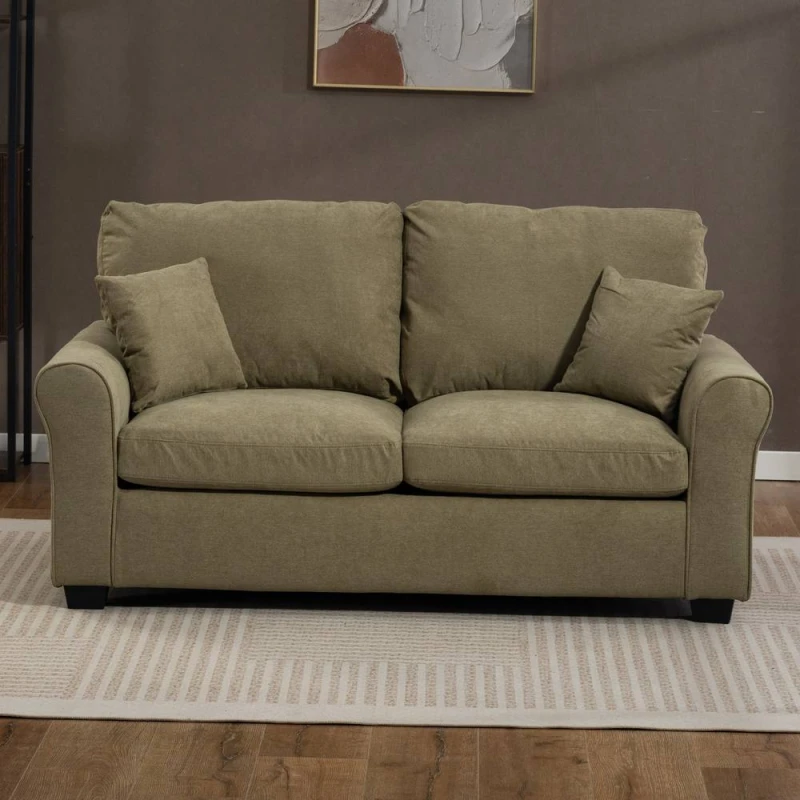 Image of Artemis Home Lewiston Fabric Pull Out Sofabed in Pale Green Size: 3 Seater Pale Green Unisex 3 Seater