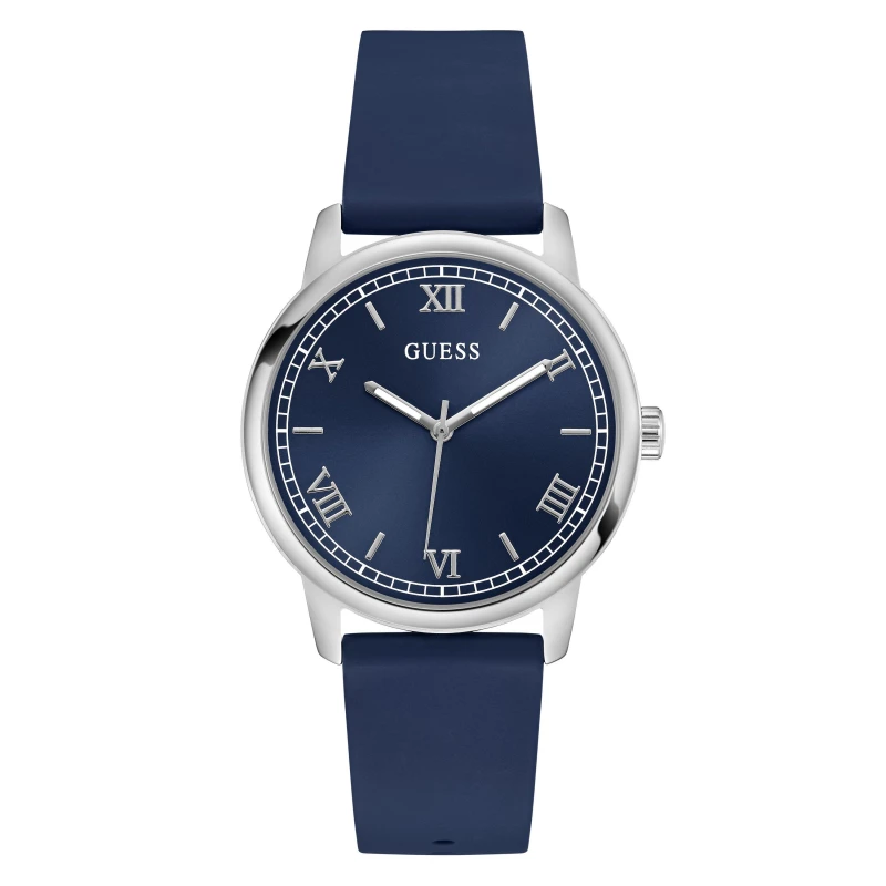 Image of Guess Mens Chandler Analogue Quartz Watch Black/Silver male One Size